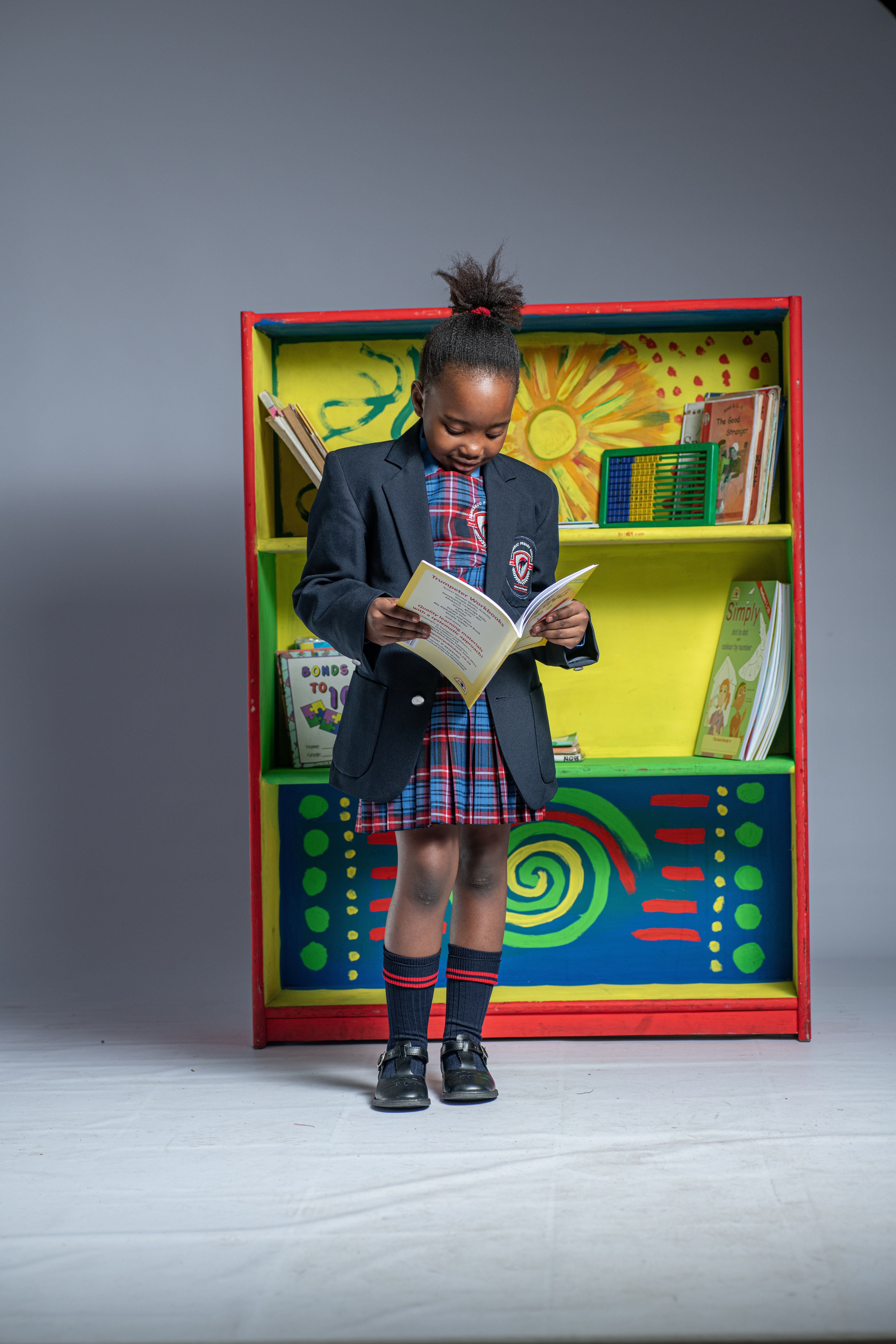Children reading in class